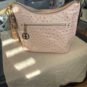 Giani Bernini Light Pink Textured Shoulder Bag